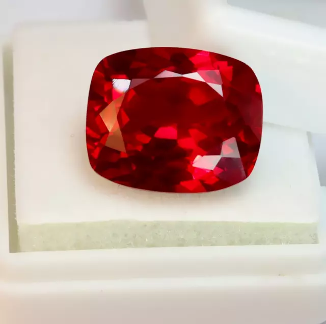 11.8 Ct Natural Certified BURMA Pigeon Blood Red Ruby Cushion Cut Loose Gemstone