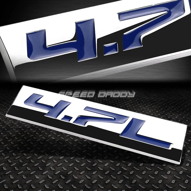 Metal Emblem Bumper Sticker - Polished Chrome Blue 5.3L 5.3 L - DPT Motorsports - View #4