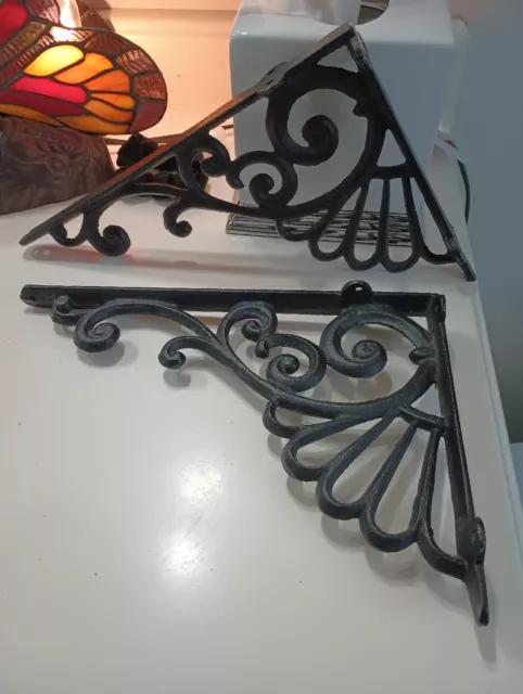 Vintage Cast Iron Shelf Brackets