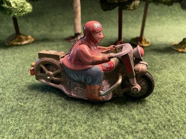 Blechspielzeug Motorrad mit Fahrer Made in China