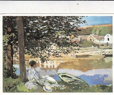 Claude Monet Au Bord De Leau Postcard unused VGC