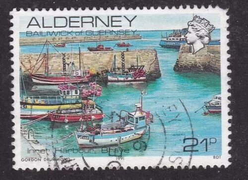 Alderney 1983 Inner Harbour Bray SGA12b Fine Used VGC