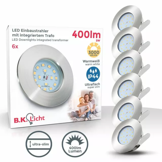 3-6 SPOTS LED encastrable ultra-plat salle de bain IP44 lamp