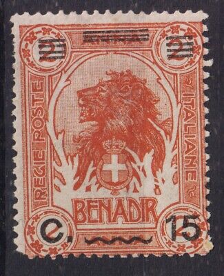 COLONIE SOMALIA 1926 LEONE 15c su 2a n.76 MLH* 