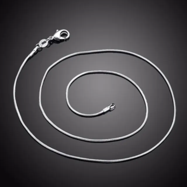 2mm Genuine 925 Solid Sterling Silver Necklace Snake Chain Italy 16-20" Inches