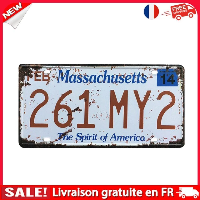 fr Plaque métallique Vintage en étain, Plaque d'immatriculation, affiches murale