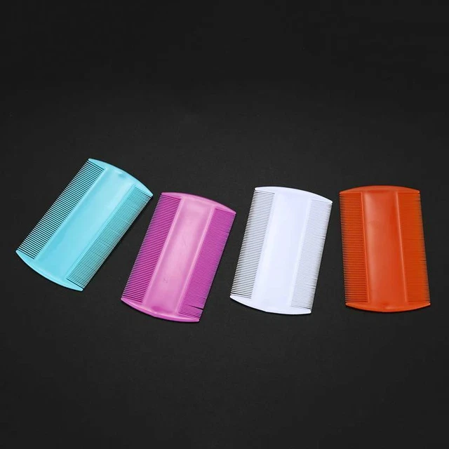 1X(4pcs Flea Lice Combs, Double sided Pet Flea Combs, Cat Dog Pet Grooming F 7