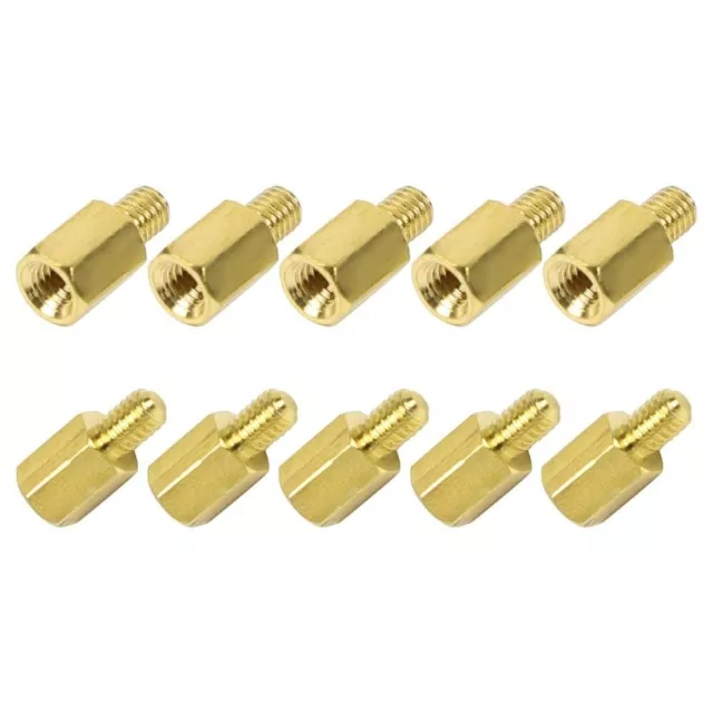 10 Pcs Hex Standoff Spacer Brass Male To Female Brass Threaded