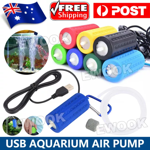 Ultra Silent Portable Mini USB Aquarium Fish Tank Oxygen Air Pump Energey Saving