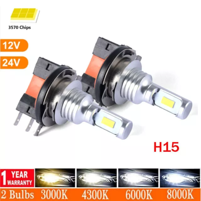 2x H15 LED Scheinwerfer Lampe Tagfahrlicht passt für Ford Tourneo Custom Bus DE