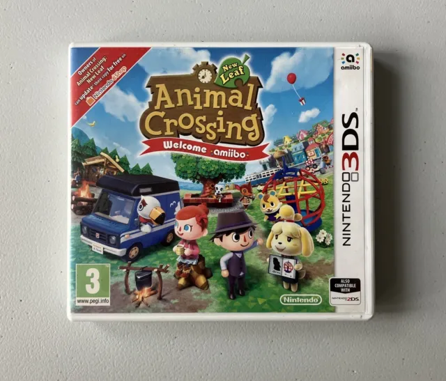 Animal Crossing New Leaf Nintendo 3DS Welcome Amiibo Edition - Tested + Insert