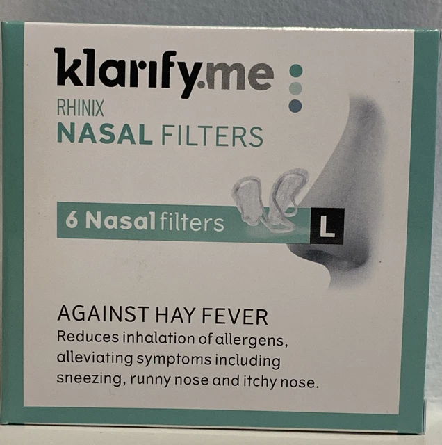 klarify.me RHINIX™ Nasal Filter, Helps With Hay Fever & Allergy Symptoms, Large