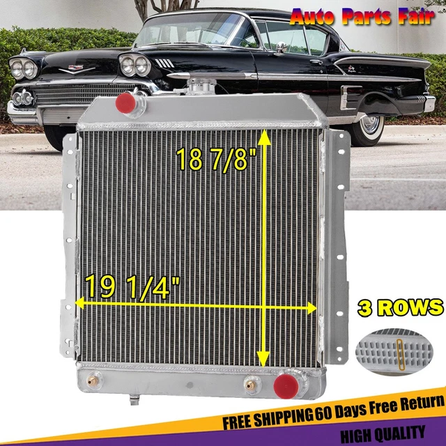 ASI Performance 3-Row Aluminum Radiator For 1959-1965 Chevy Impala, Bel Air, El Camino