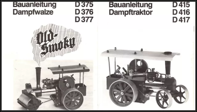 Wilesco Bauanleitung für Dampfwalze Dampftraktor D 375 376 377 415 416 417