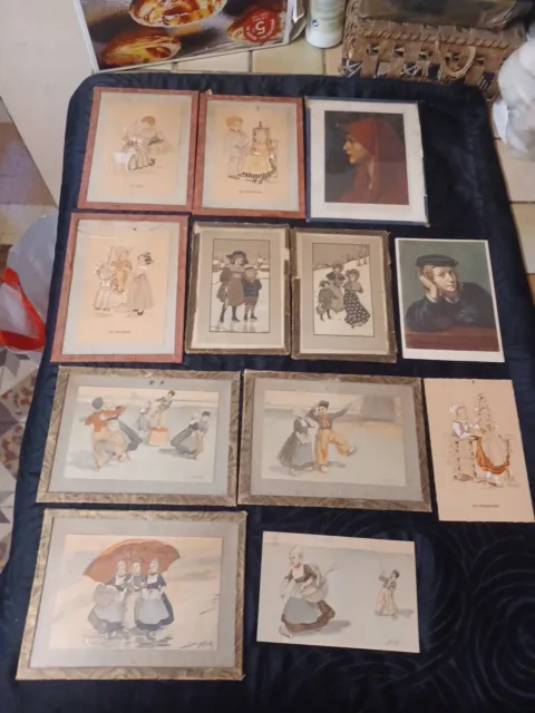 Lot de 11 cartes postale vintage occasion