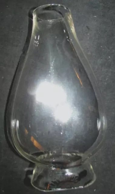Antique Signed DITHRIDGE Oil Kerosene Clear Glass Lamp Chimney 1870 Pat. 7" High