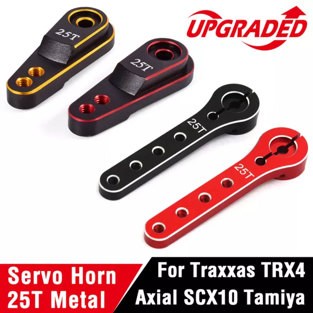 2/5PCS 25T Metal Servo Arm Steering Horn for Traxxas TRX4 Axial SCX10 RC Crawler