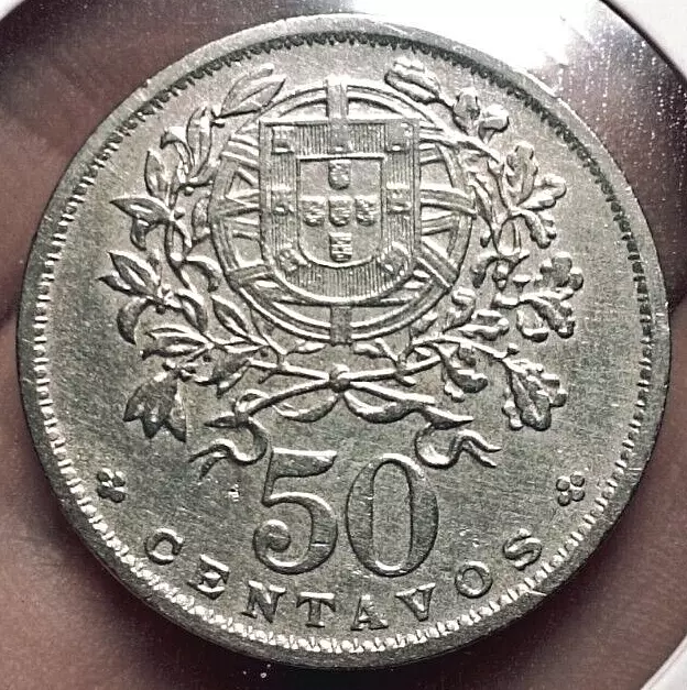 Portugal 50 centavos 1931 coin (aXF! SCARCE!)