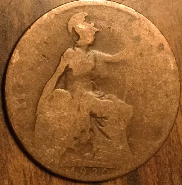 1920 Uk Gb Great Britain Half Penny Coin