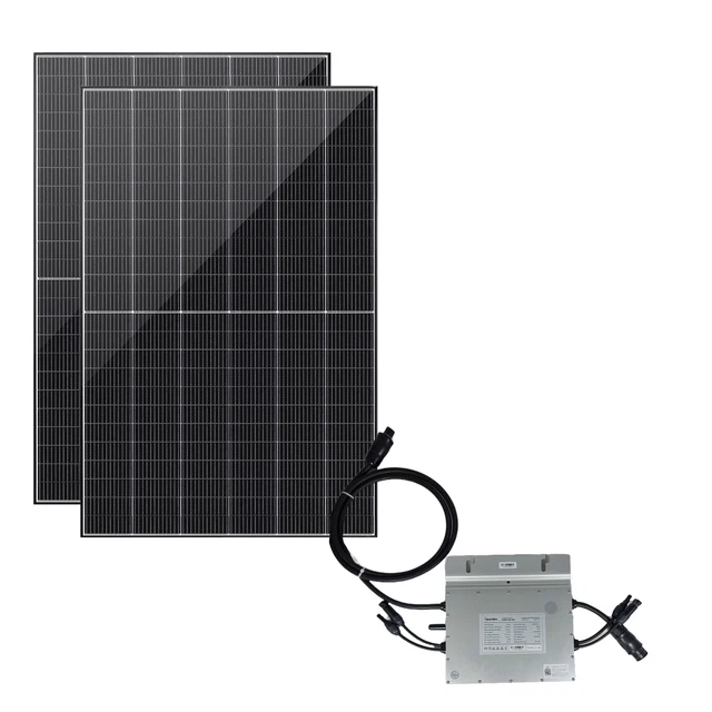 Central eléctrica de balcón CLASSIC 840 sistema solar fotovoltaico fotovoltaico listo para enchufar Full Black