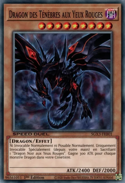 Yu Gi Oh ! Deck Dragon Noir Aux Yeux Rouges prêt pour être jouer en Français