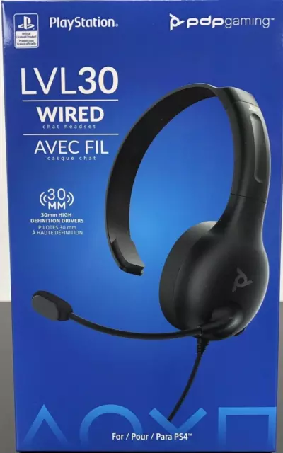 PDP LVL30 Wired Headset with Single-Sided One Ear Headphone for PlayStation, PS4