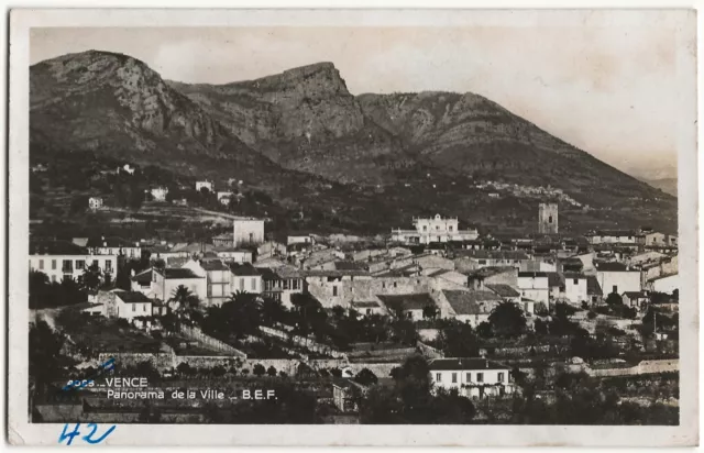 Plaque verre photo ancienne, négatif noir & blanc 9x14 cm, Vence, carte postale 3