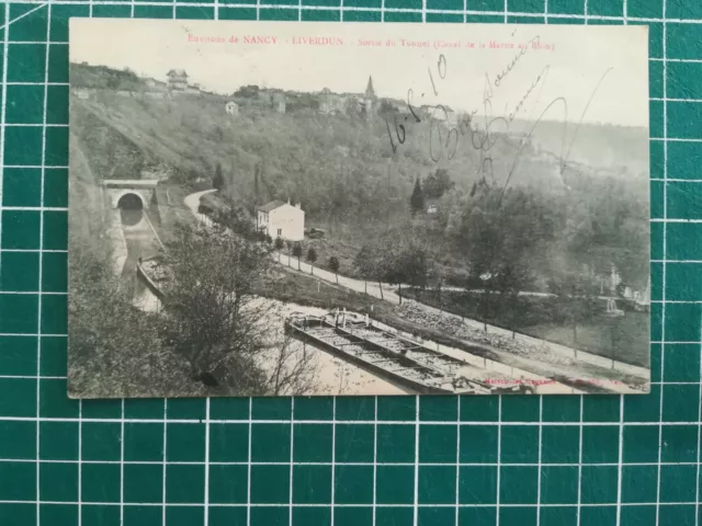 096 CPA Antique - Liverdun - Exit of / The Tunnel Channel La Marne - Circa 1910