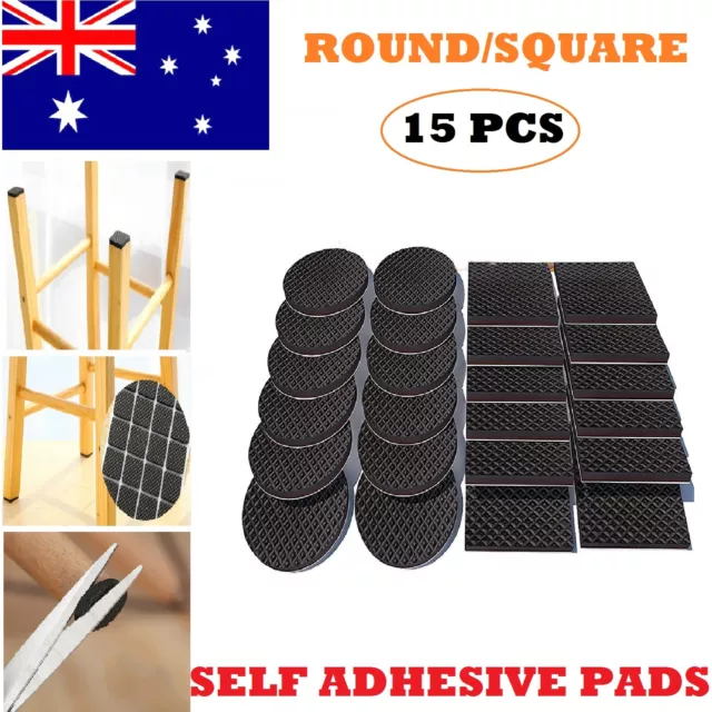 15Pcs Floor Protector Pads Self Adhesive Sofa Table Mat Feet Chair Leg Tip Pads