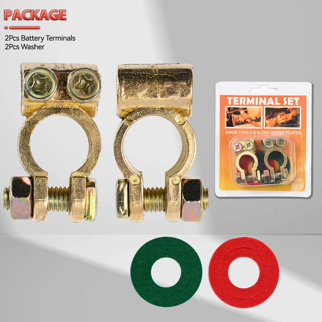 BATTERIEKLEMMEN POLKLEMME ANSCHLUSS Plus Minus Steckverbinder Set Autobatterie 167325603098