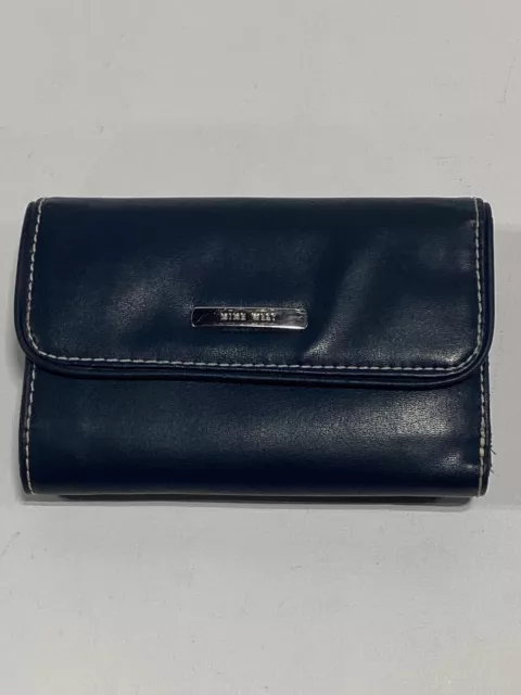 Womens Nine West Blue Wallet Purse EUC