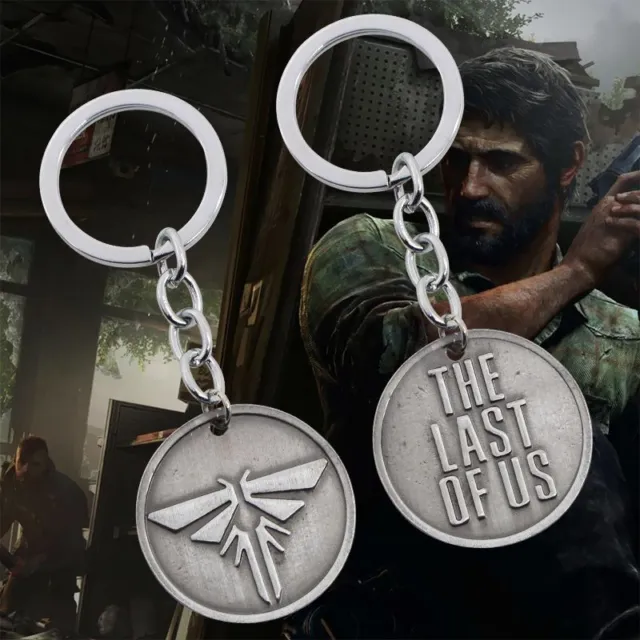 The Last Of Us 2 Keychain Firefly Logo Letter Dogtag Joel Ellie Vintage Retro An