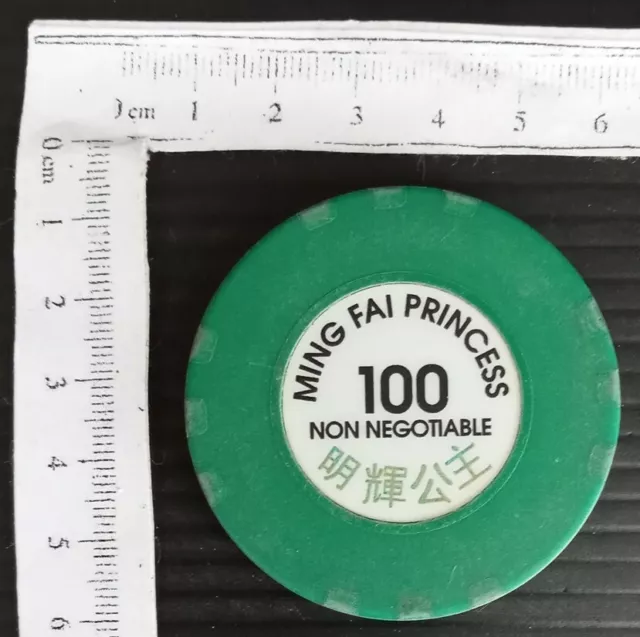 AOP China Gambling Ship Ming Fai Princess $100 vintage casino chip