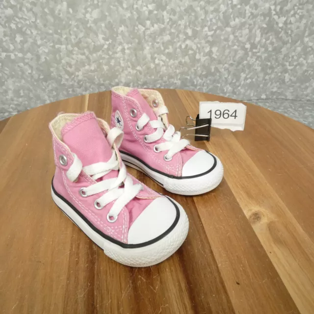 Converse Chuck Taylor All Star Sneakers Infant 4 Pink Canvas High Top 7J234