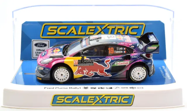 Scalextric "Red Bull" Ford Puma Rally1 4x4 DPR Lights 1/32 Scale Slot Car C4448