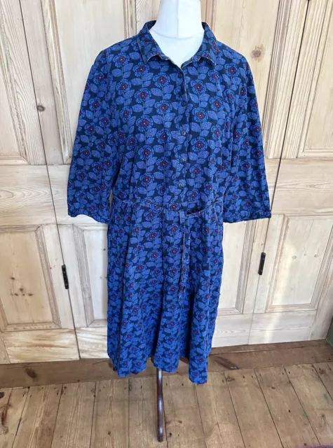 SEASALT CORNWALL Dark Blue Yellow Nodding Heads needlecord Pockets Dress Uk 8 19.99 PicClick UK