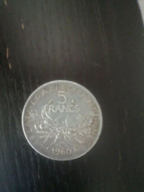 piece 5 francs argent 1960