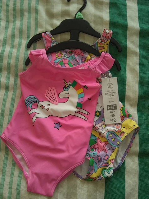 TESCO F F GIRLS Two Piece Swimwear 2 3 Years 4.00 PicClick UK