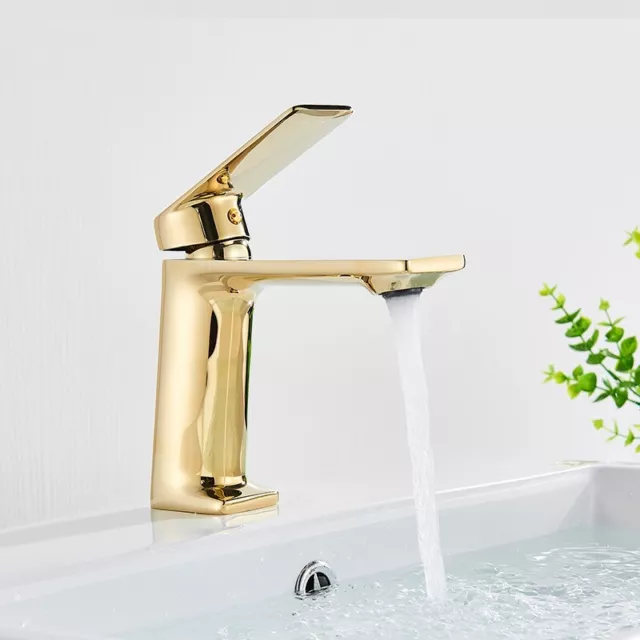 Rubinetto bagno lavabo miscelatore cascata oro monocomando bidet casa ottone