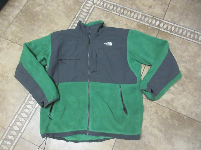 The North Face Denali Fleece Jacket Xl Men Sport Hiking Camping Green And Gray