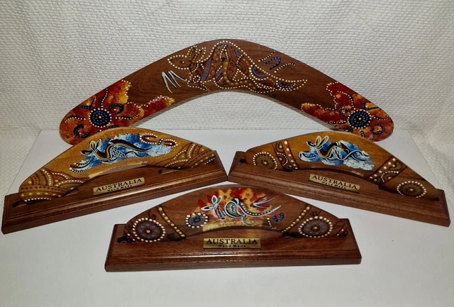 Orginal Bumerang aus Australien - Hand bemalt mit Signatur
