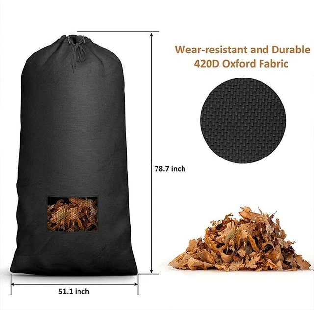 1x High Capacity 210D Oxford Cloth Lawn Tractor Leaf Bag Fits Most Lawn Tractors