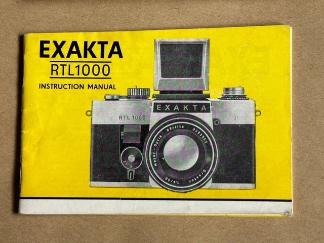 Exakta RTL1000, Instruction Booklet