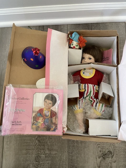 Paradise Galleries Andrew Treasury Collection Porcelain Dolls NEW IN BOX