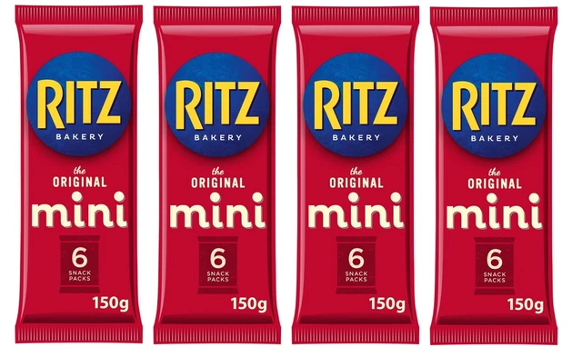 New Ritz Mini MINI RITZ CRACKERS Original Multipack 6 x 25g per PACK OF 4 $26.74 ...