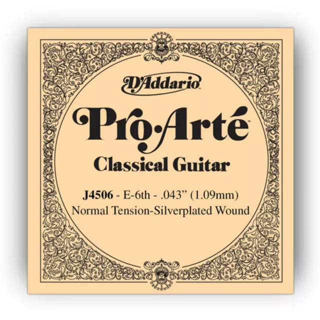 D'Addario J4506 E6 Pro Arte Einzelsaite Normal Tension  043/J45 - Einzelsaite fü