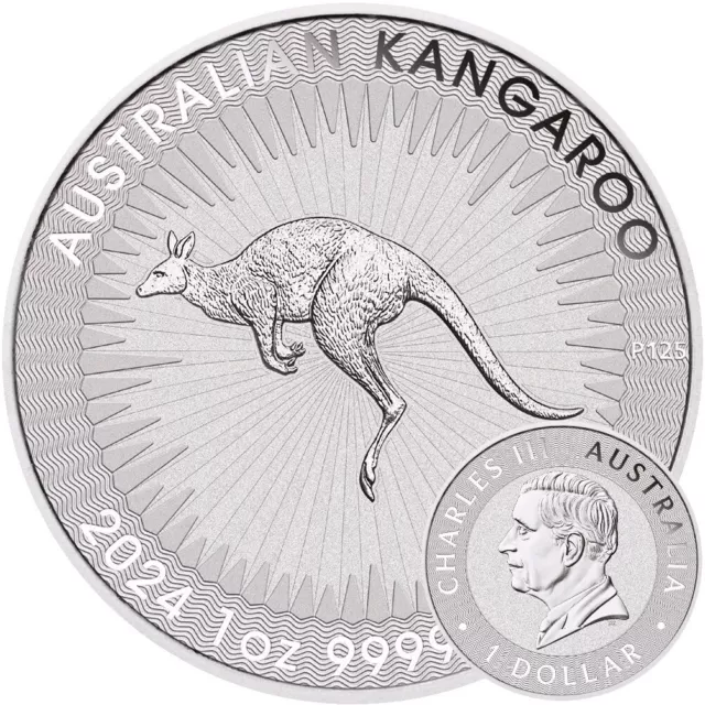 Kangaroo 2024 Silbermünze 1oz Silber 9999 Ag 1 Dollar Australien Perth Mint