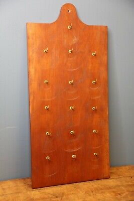 Vintage Key Holder Wall Rack hooks Primitive wood cutting board Kitchen decor