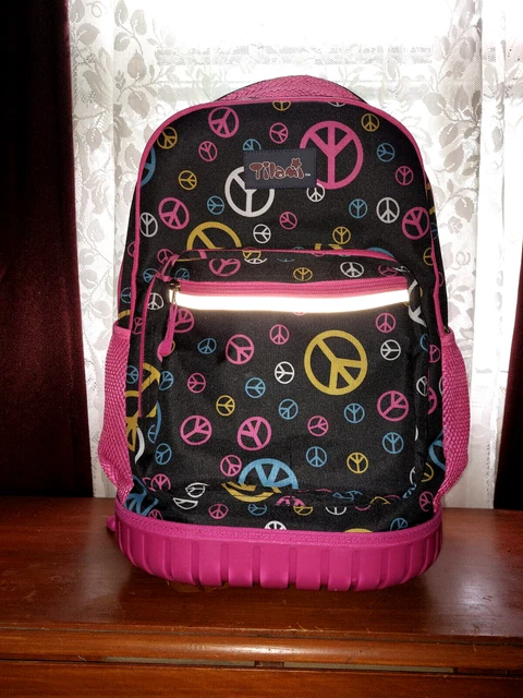TILAMI ROLLING BACKPACK 19 inch Kids Wheeled Backpack ~ Peace Signs $74