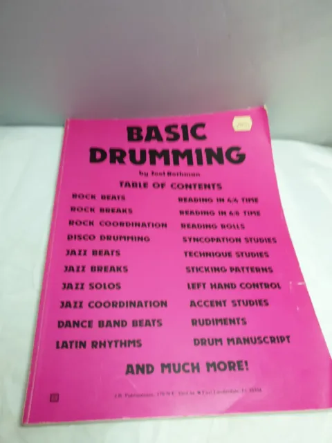 Basic Drumming - Revised Edition By Joel Rothman 1983
